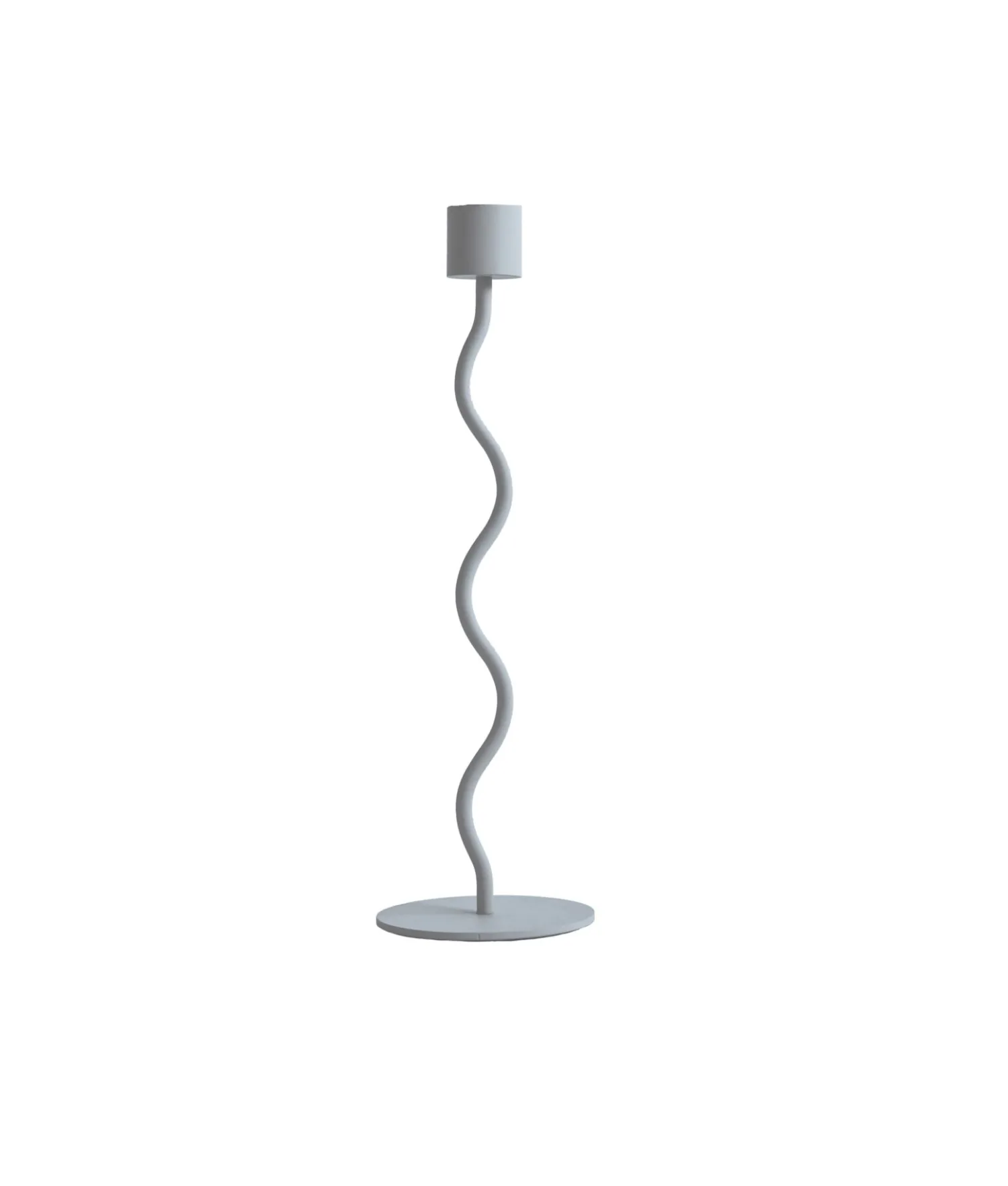 curved_candleholder_cm_pale_blue_0.webp Clearance Curved Candleholder 26cm Pale Blue Candlesticks & Candle Holders
