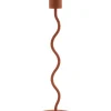 Outlet Curved Candlestick 26cm Brick Red Candlesticks & Candle Holders