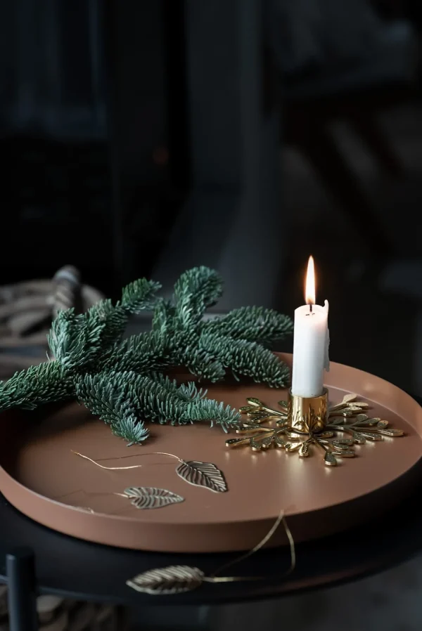 Fashion Mistletoe Candle Brass Candlesticks & Candle Holders