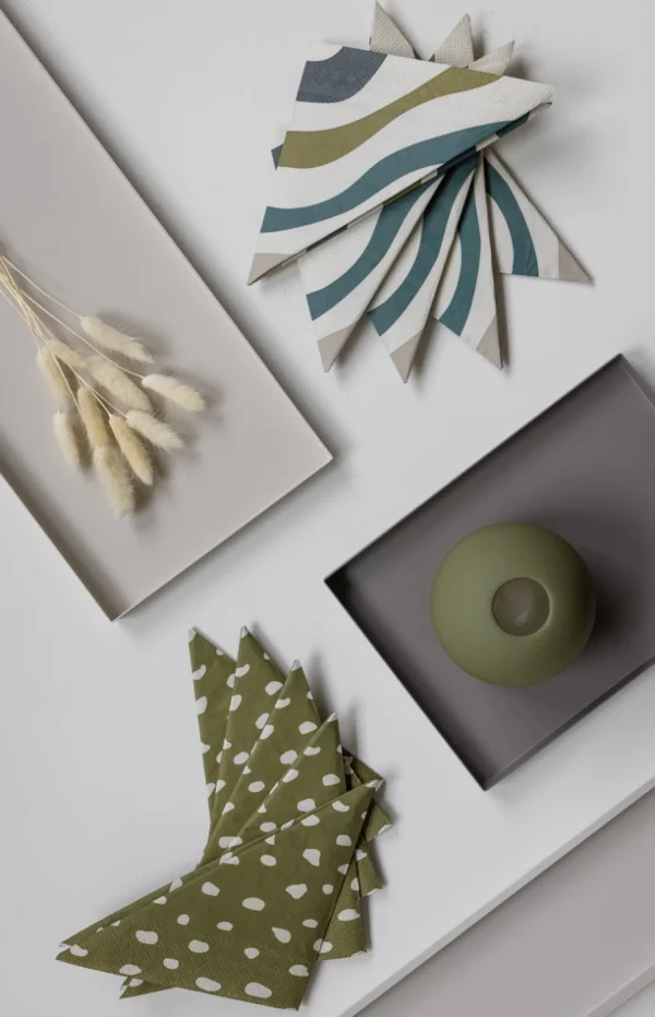 Online Napkin Dots Olive Napkins