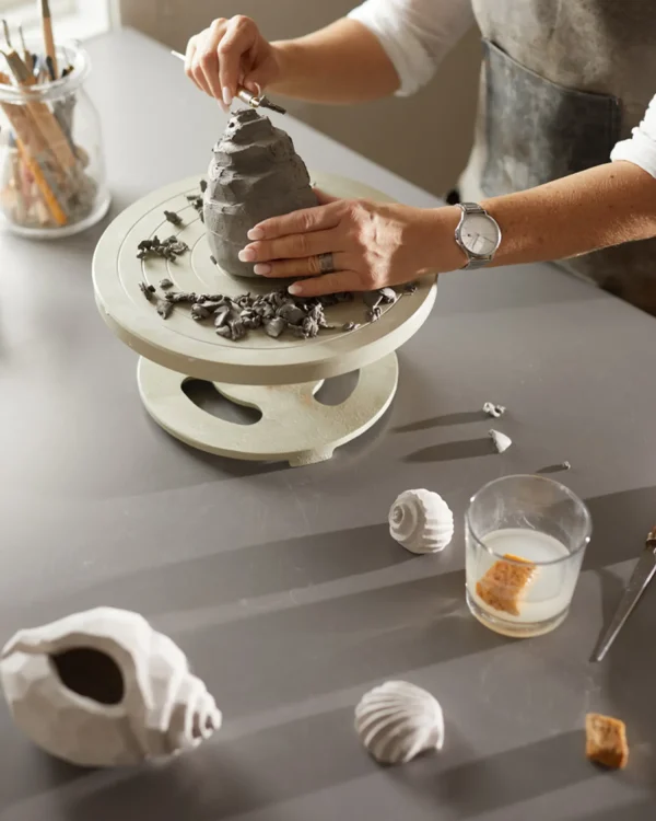 Outlet Sculpture The Pear Shell Limestone Accessories