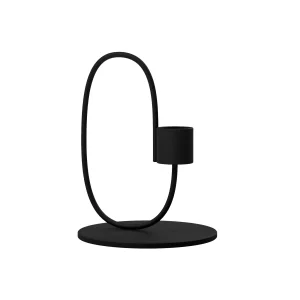 Clearance Swoop Black Candlesticks & Candle Holders