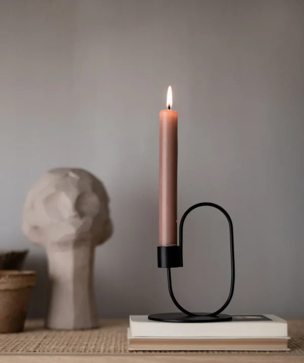 Clearance Swoop Black Candlesticks & Candle Holders