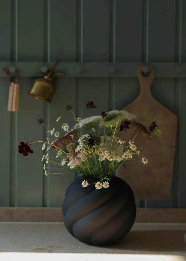 Shop Twist Ball vase 12cm Black Vases