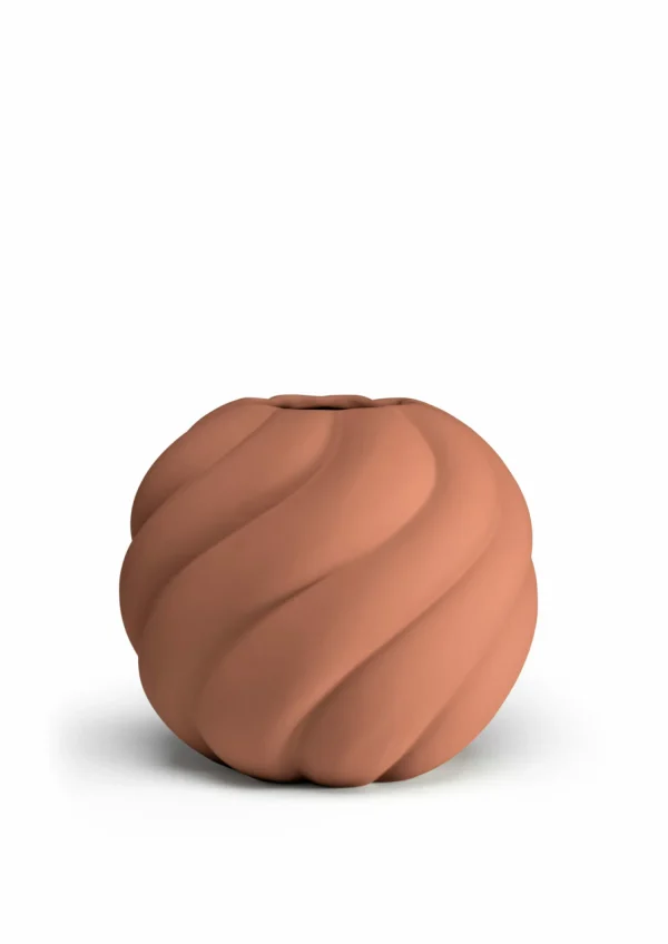 Sale Twist Ball Vase 20cm Brick red Vases