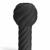 New Twist Pillar Vase 34cm Black Vases