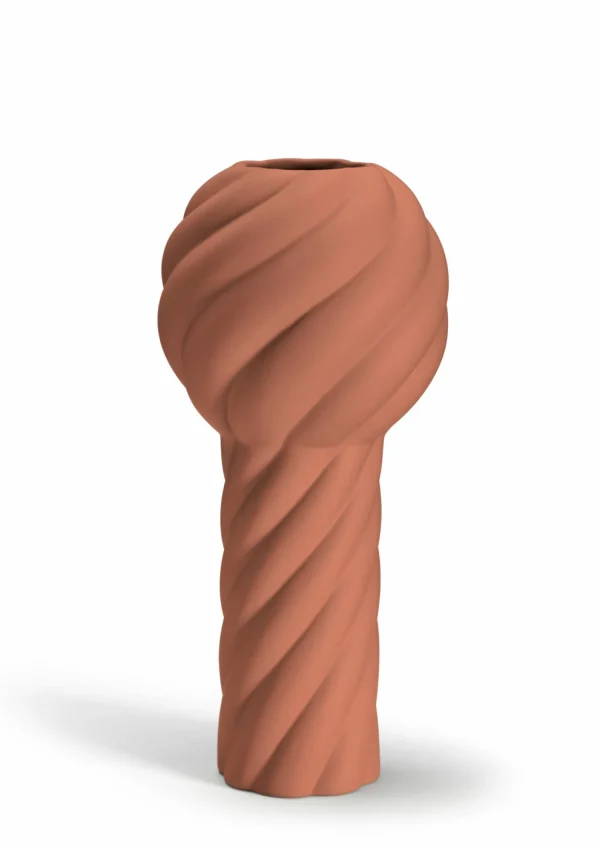 Best Sale Twist Pillar Vase 34cm Brick Red Vases