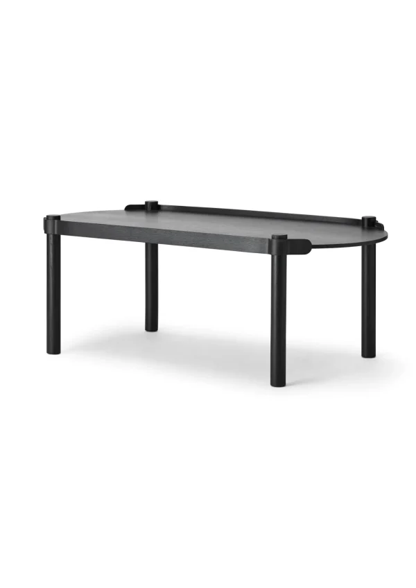 Cheap Woody Oval Table Black Stained Oak Furniture