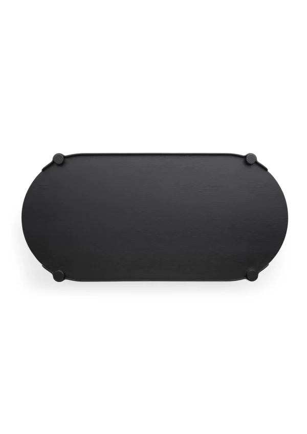 Cheap Woody Oval Table Black Stained Oak Furniture